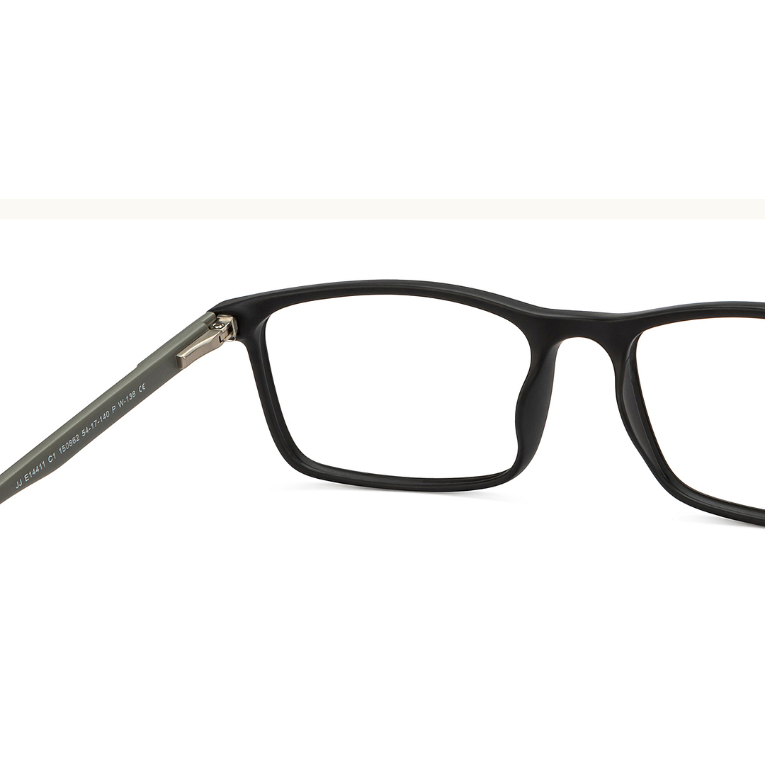 John Jacobs Online Black Full Rim Rectangle right side