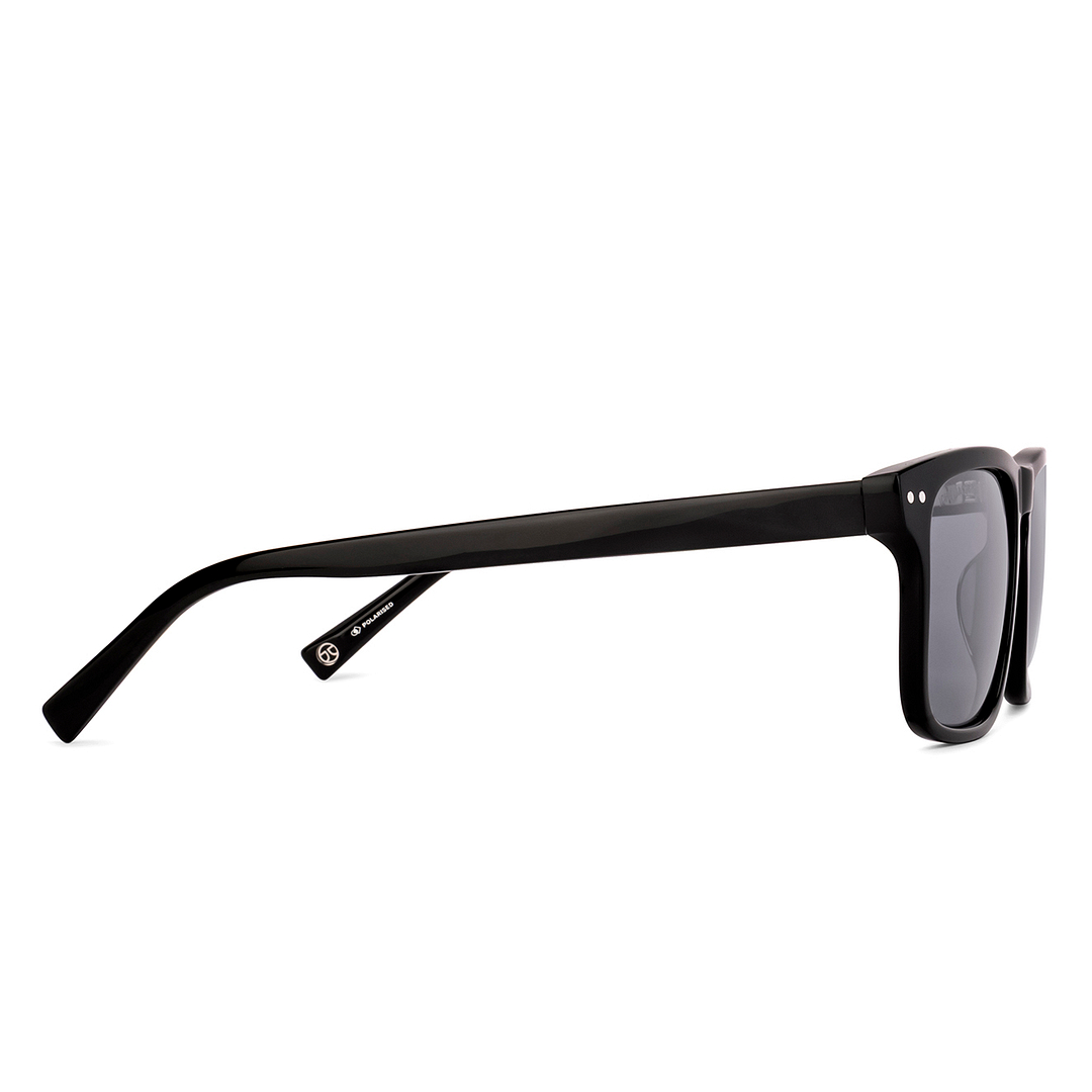 John Jacobs Black Full Rim Square right side