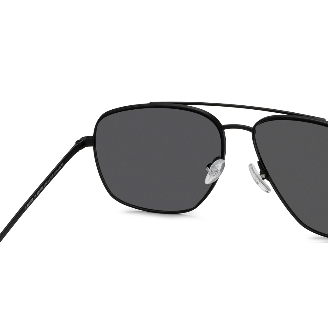 John Jacobs Black Full Rim Aviator right side