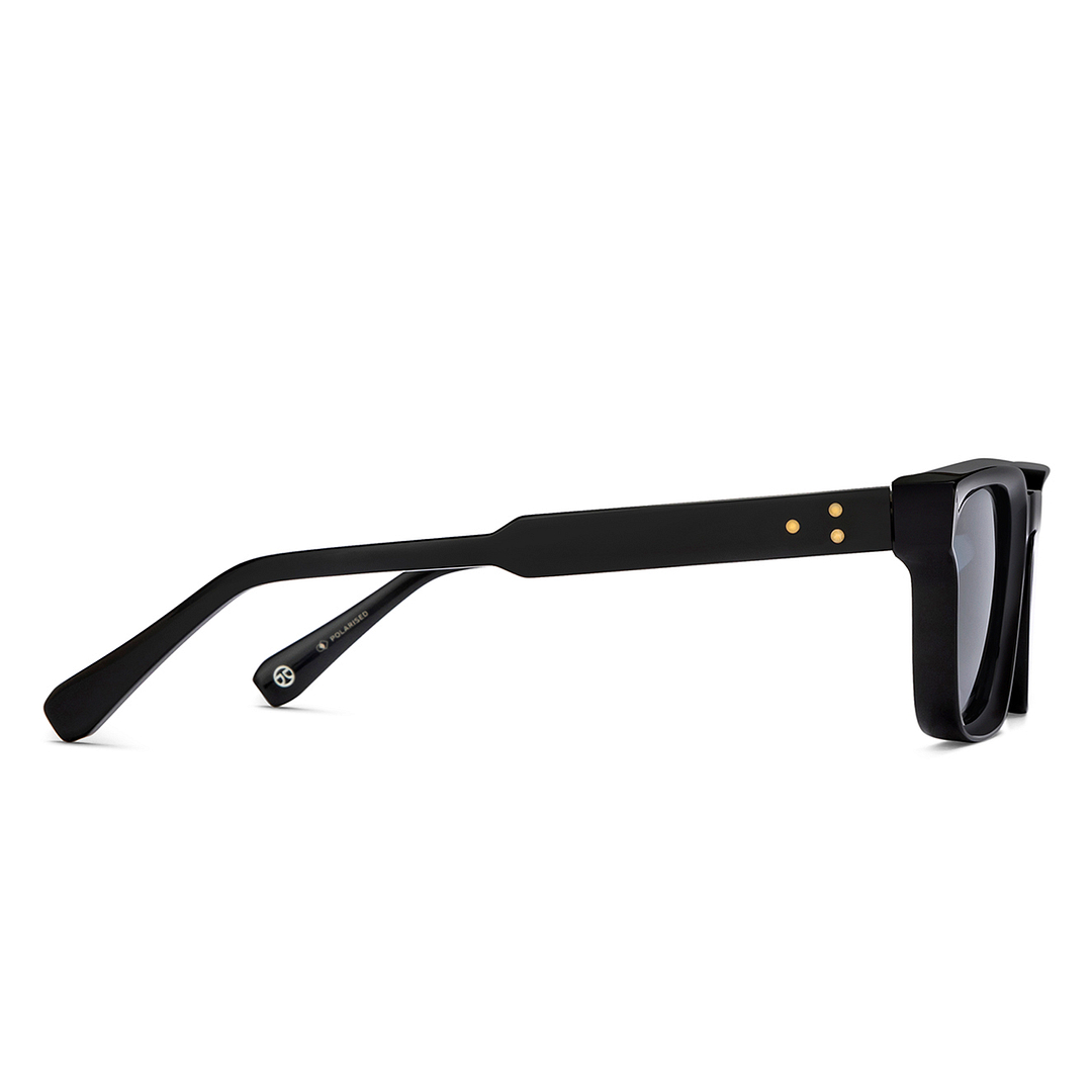 John Jacobs Black Full Rim Square left side