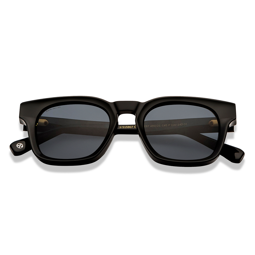 John Jacobs Black Full Rim Square left side