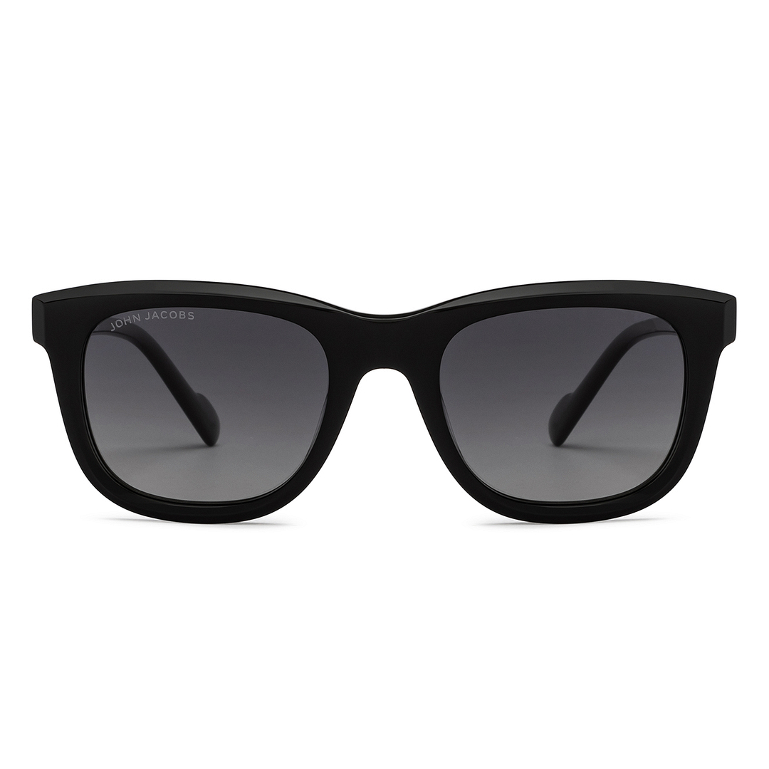 John Jacobs Black Full Rim Square left side