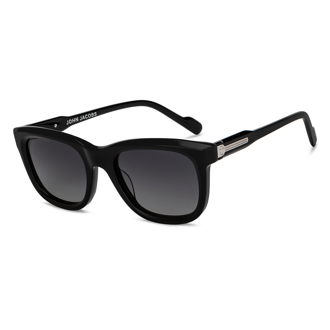 John Jacobs Black Full Rim Square right side