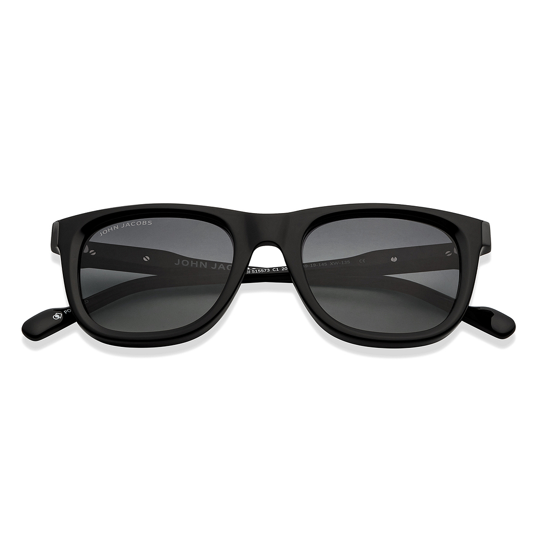 John Jacobs Black Full Rim Square left side