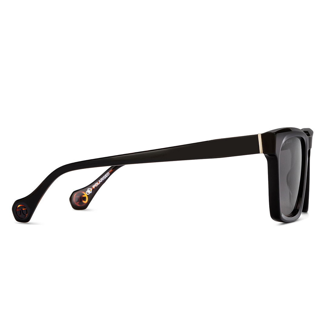 John Jacobs Black Full Rim Square left side