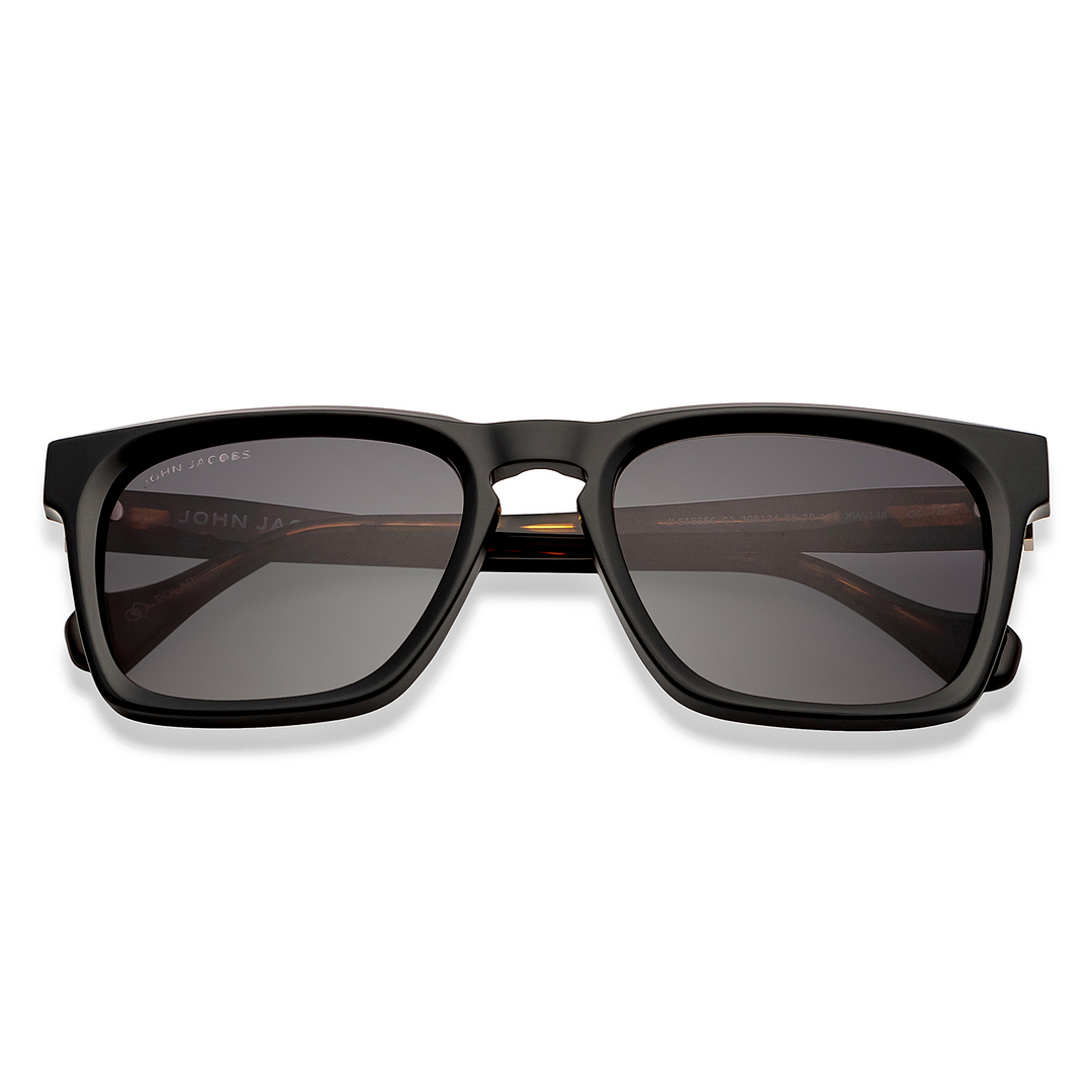 John Jacobs Black Full Rim Square left side