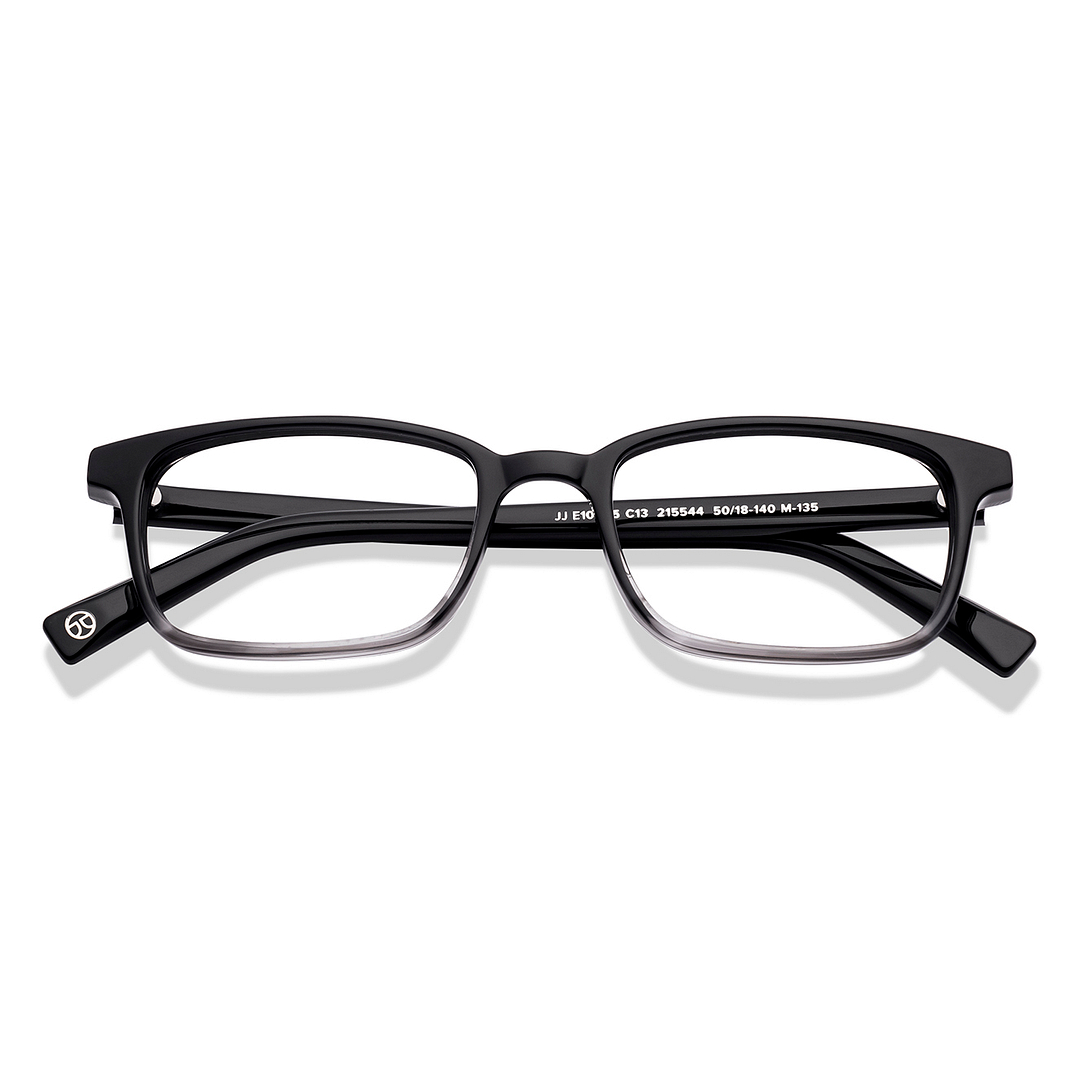 John Jacobs Black Full Rim Rectangle left side