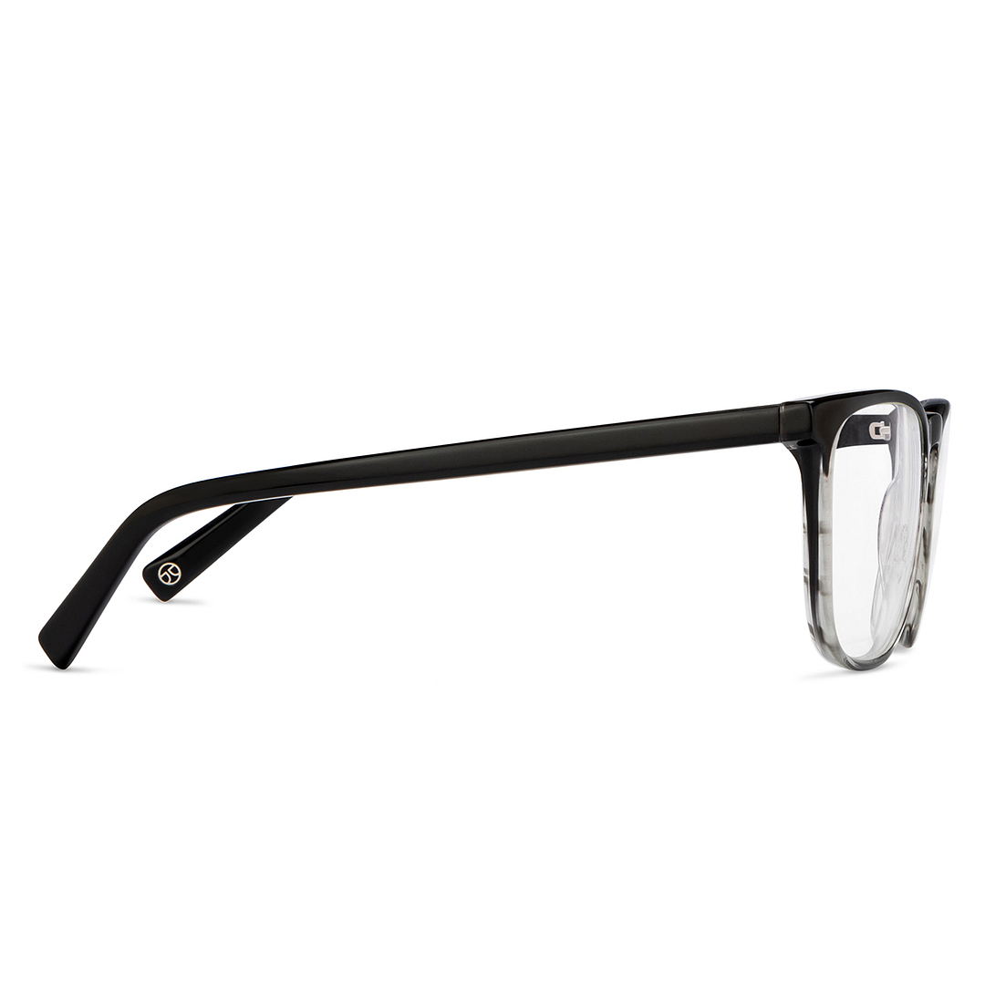 John Jacobs Online Black Transparent Full Rim Square left side