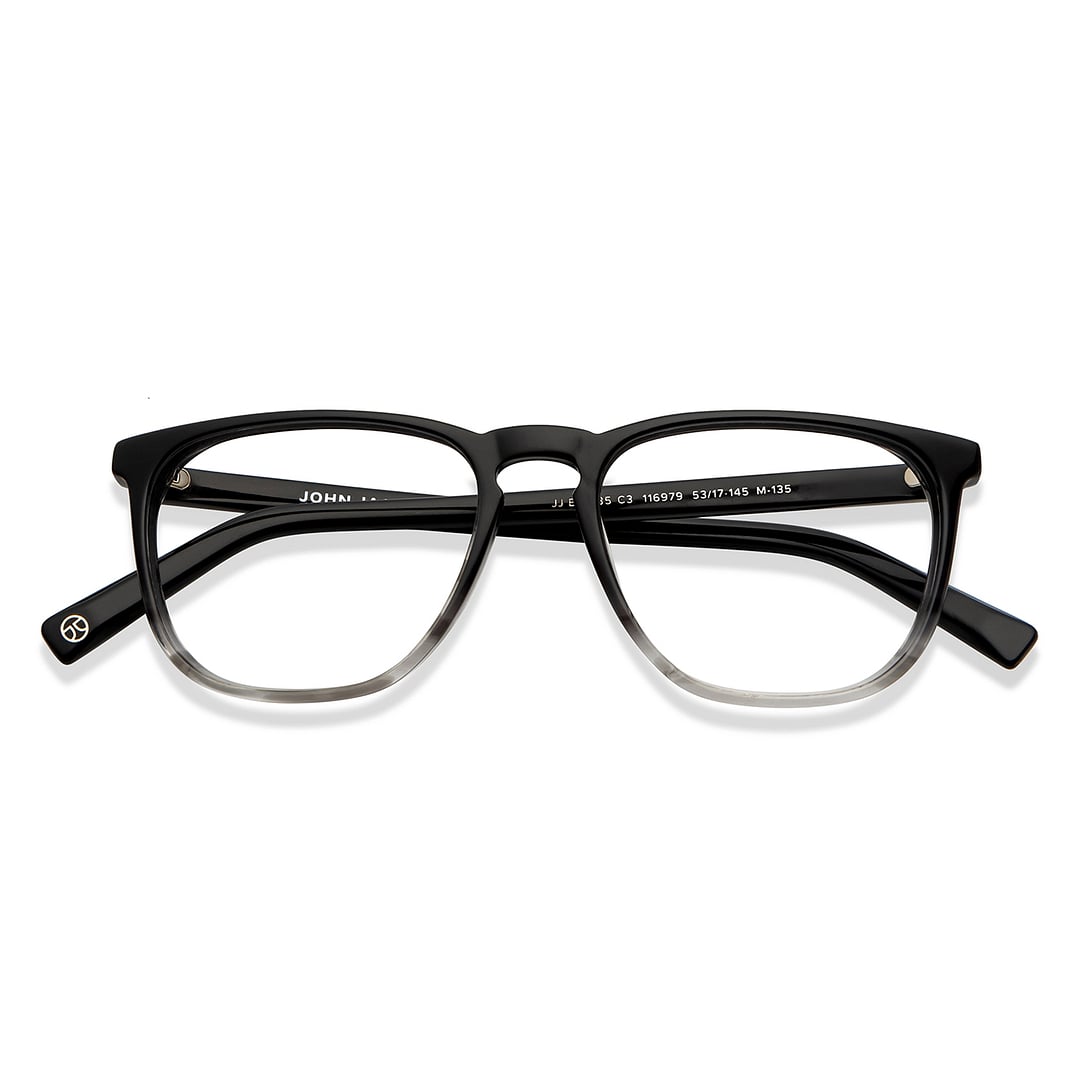 John Jacobs Online Black Transparent Full Rim Square left side