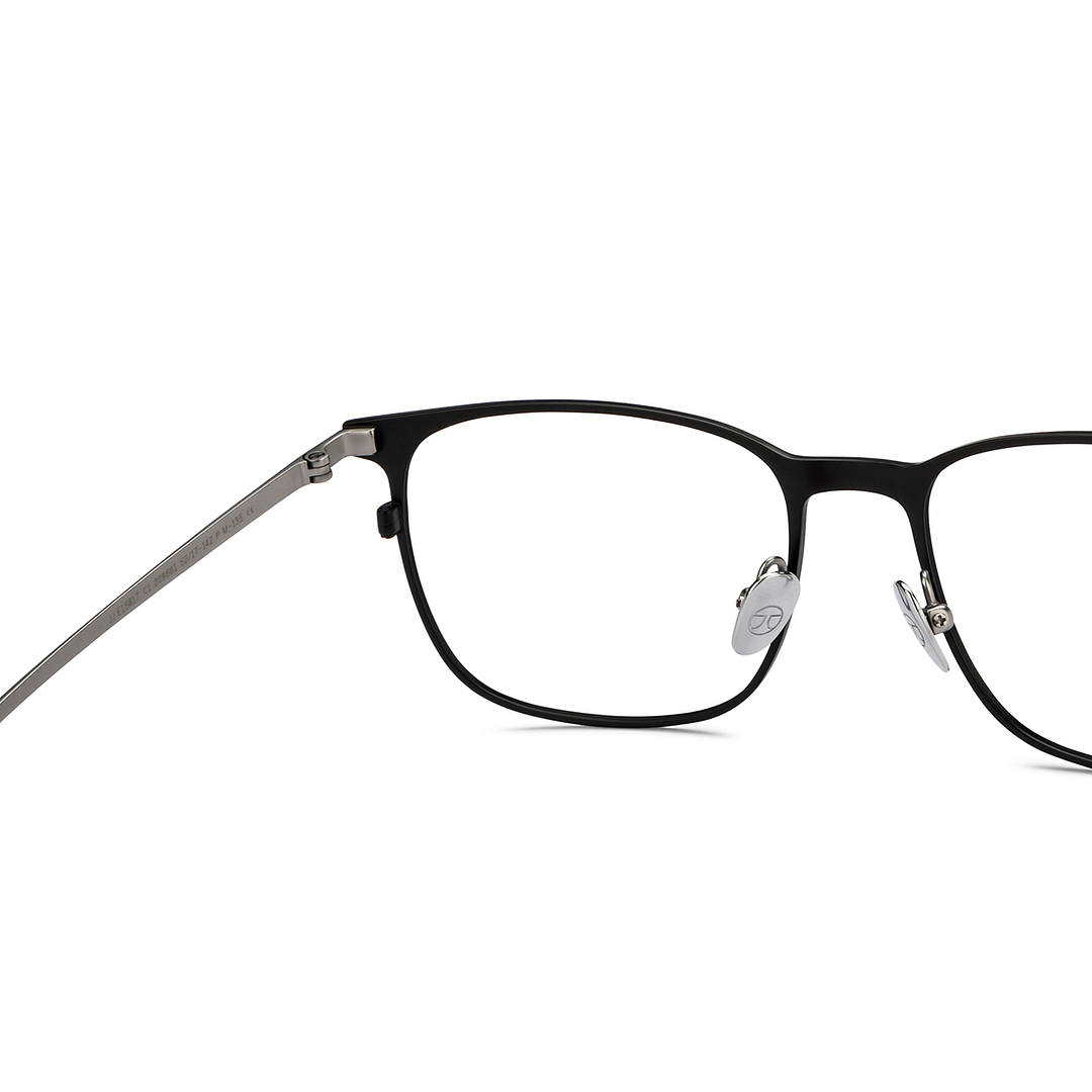 John Jacobs Black Full Rim Square right side