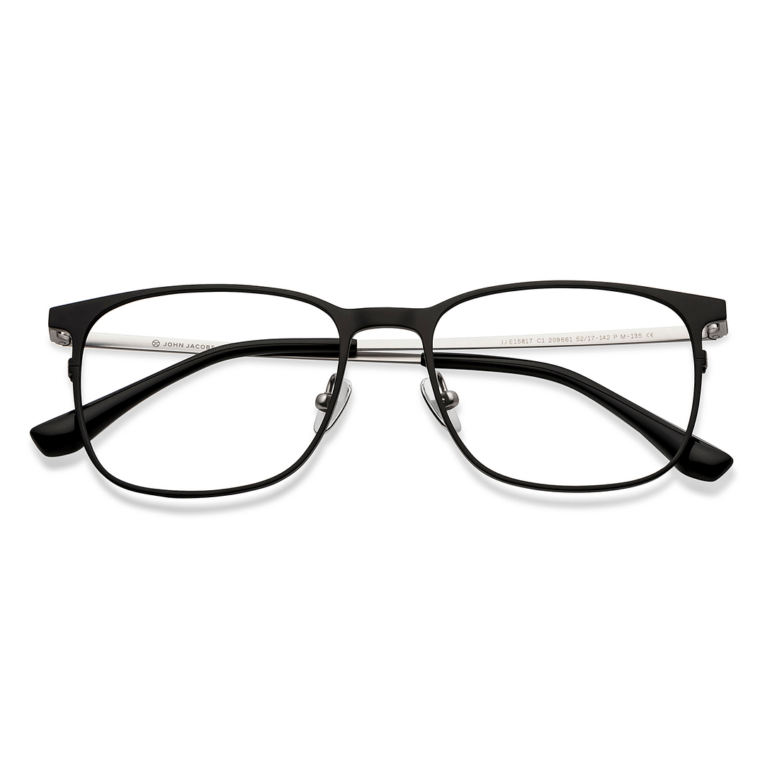 John Jacobs Black Full Rim Square left side