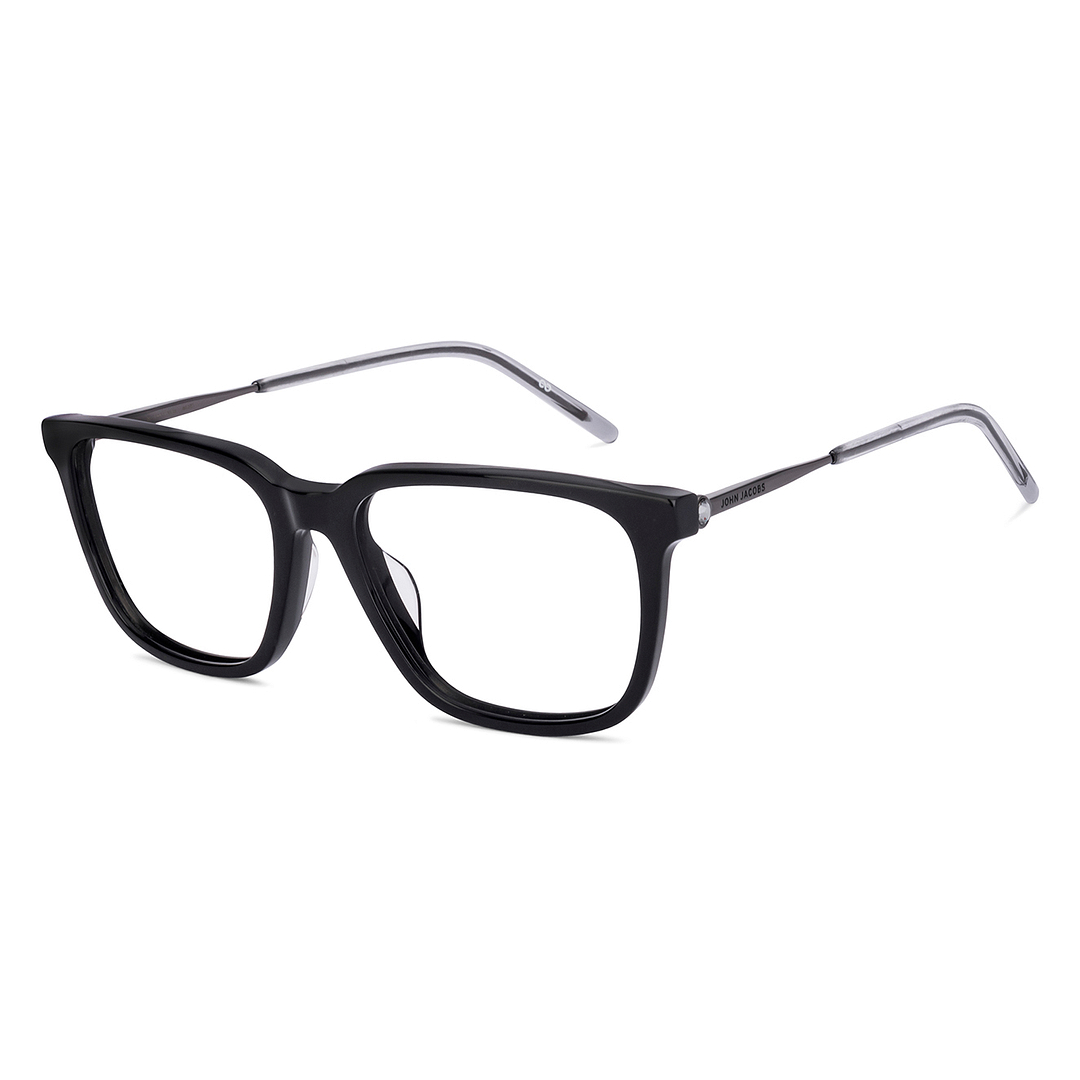 John Jacobs Black Full Rim Cat Eye left side