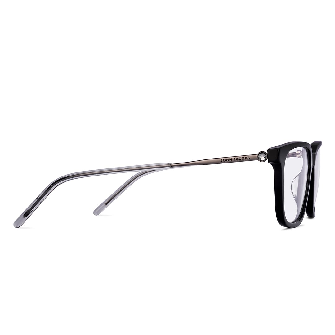 John Jacobs Black Full Rim Cat Eye left side