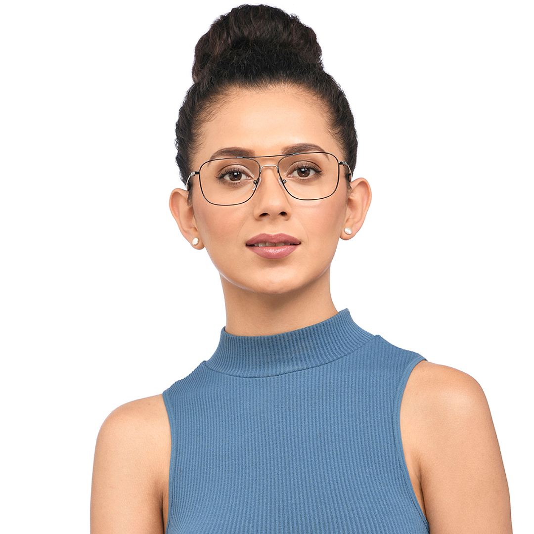 John Jacobs Dark Gunmetal Full Rim Square left side