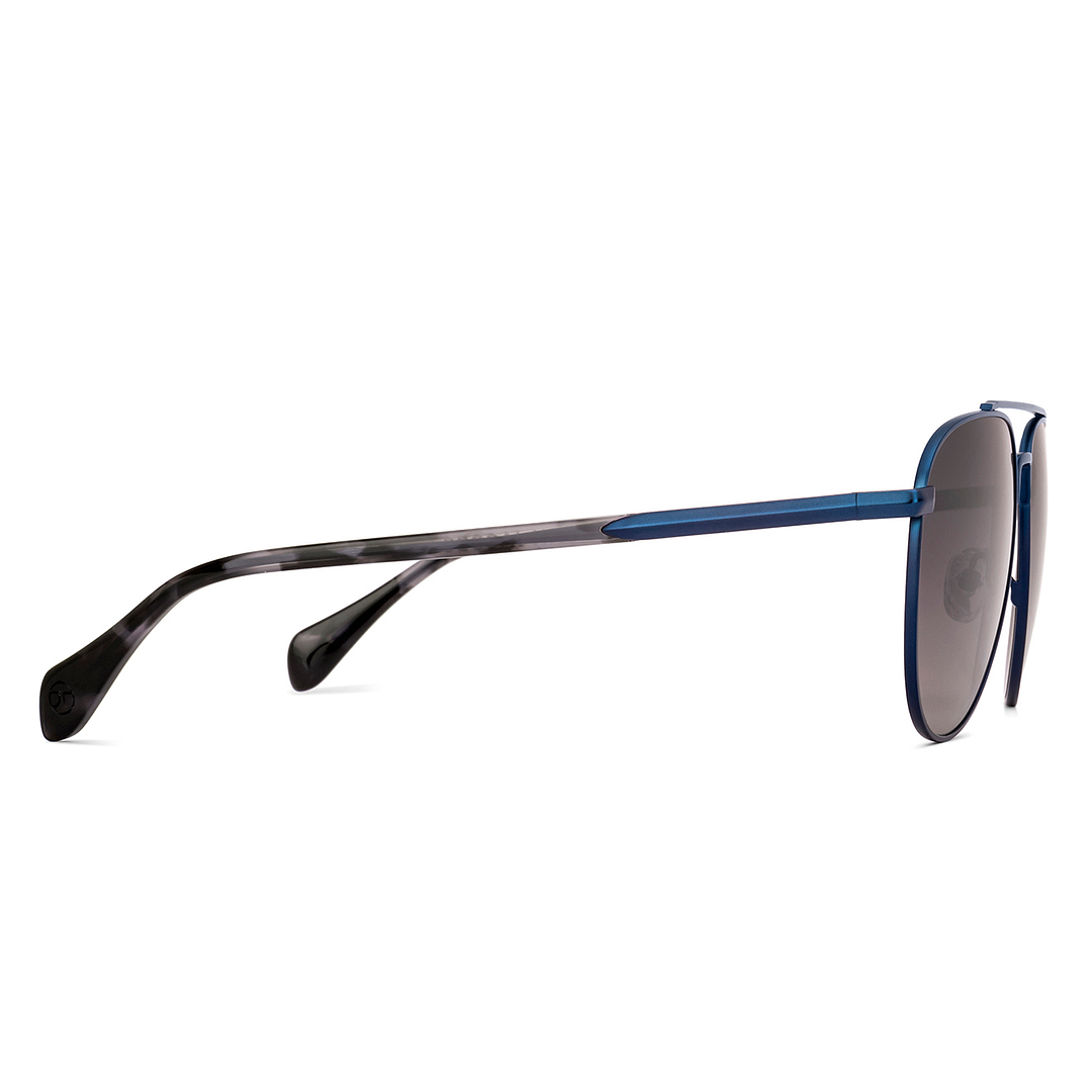 John Jacobs Blue Full Rim Aviator left side