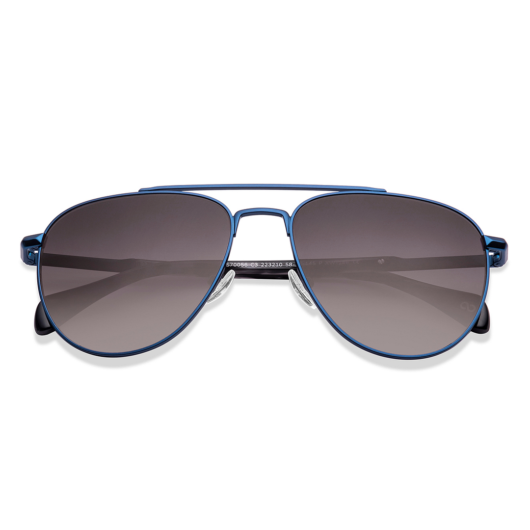 John Jacobs Blue Full Rim Aviator left side