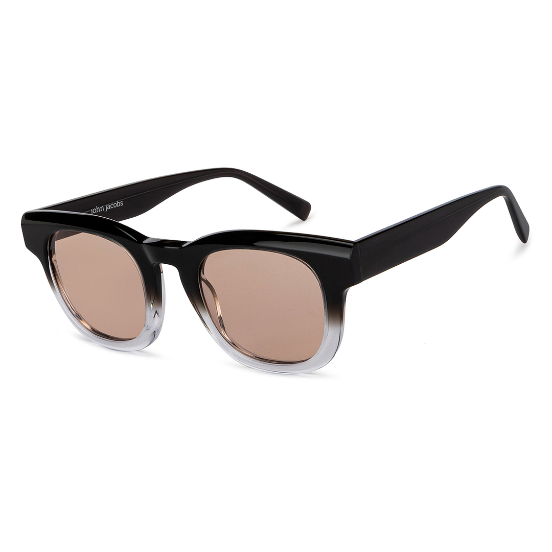 John Jacobs Online Black Transparent Full Rim Square right side
