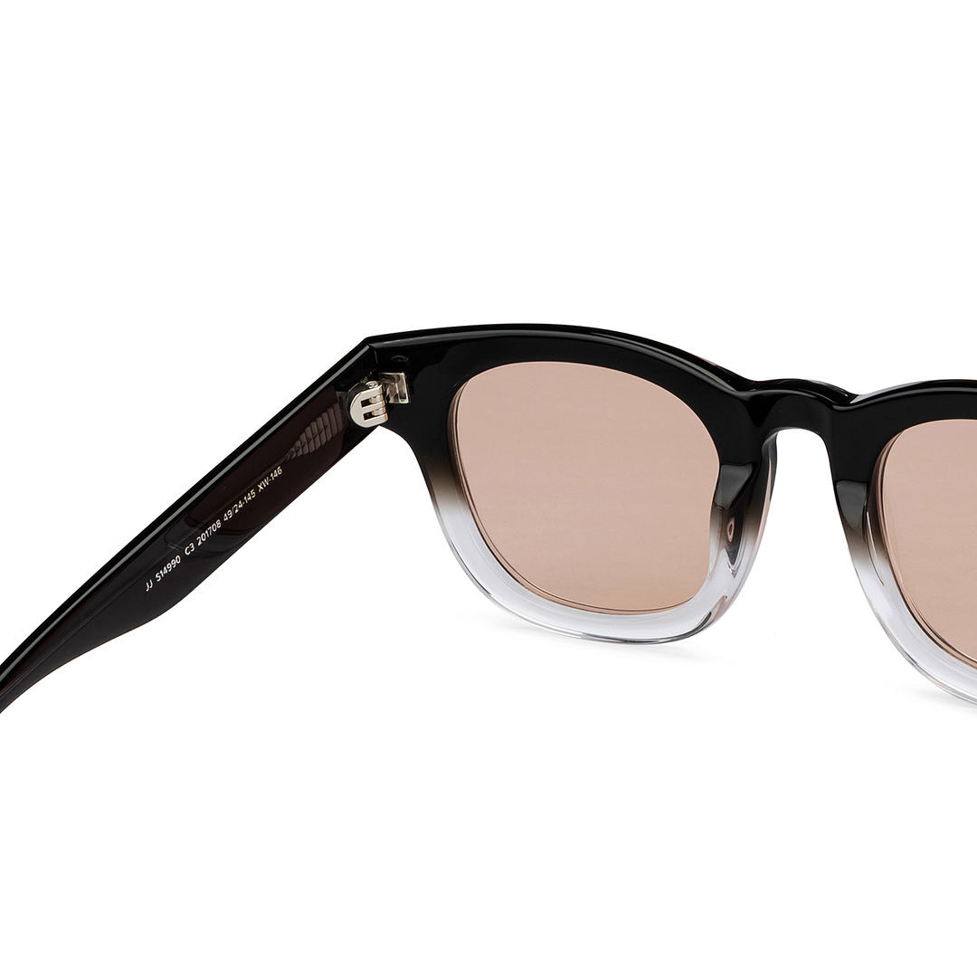 John Jacobs Online Black Transparent Full Rim Square right side