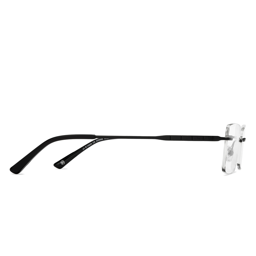 John Jacobs Online Black Rimless Rectangle left side