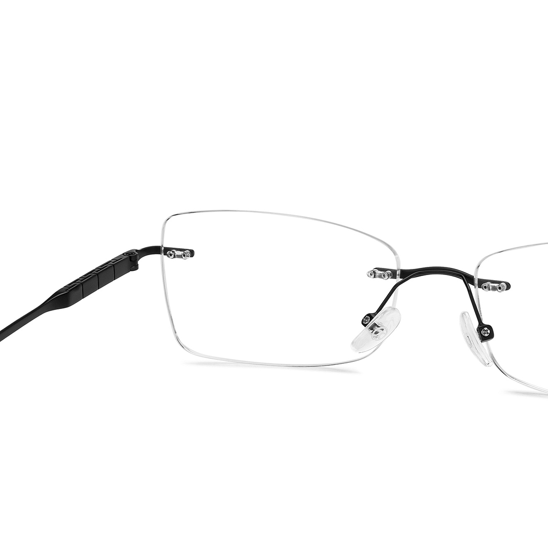 John Jacobs Online Black Rimless Rectangle right side