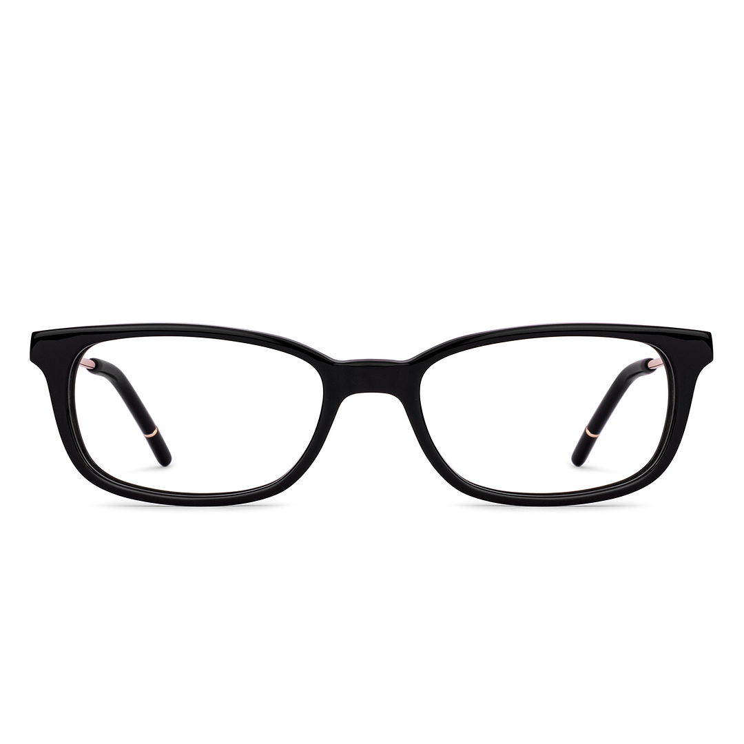 John Jacobs Black Full Rim Rectangle right side