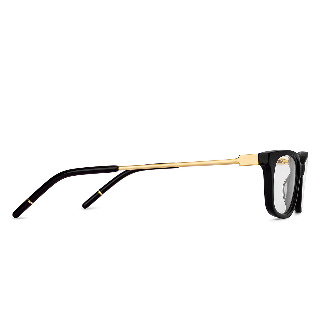 John Jacobs Black Full Rim Rectangle left side