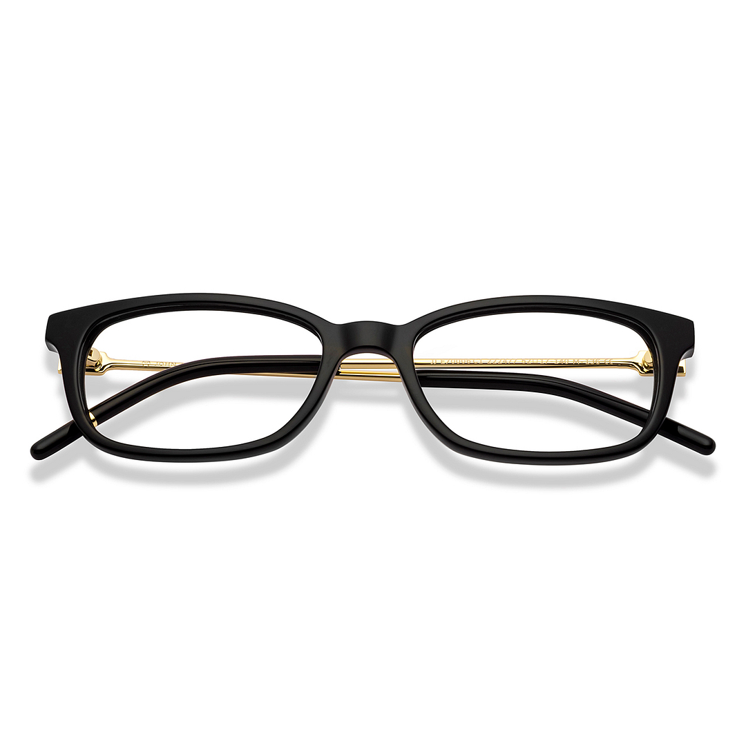 John Jacobs Black Full Rim Rectangle left side
