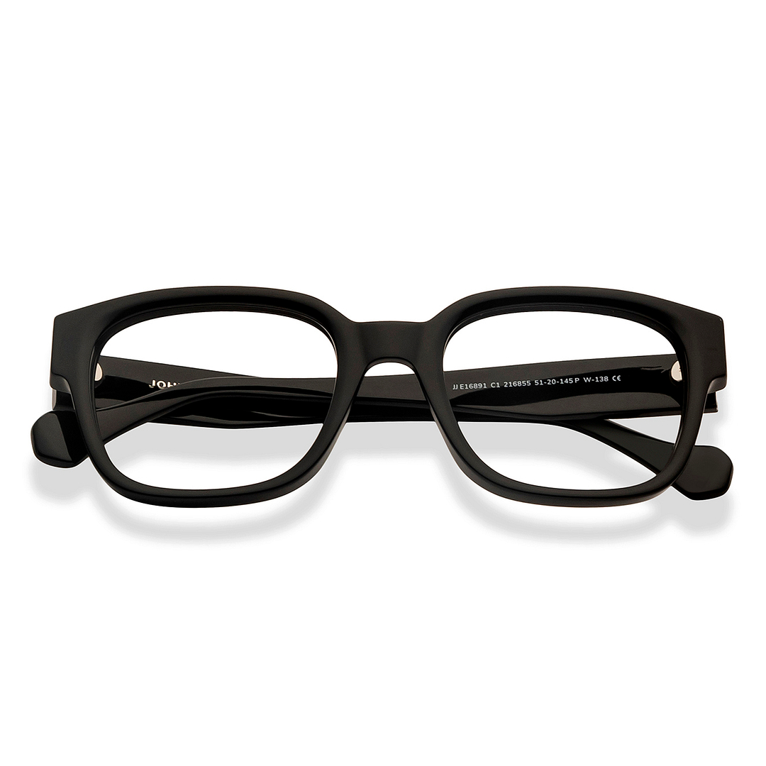 John Jacobs Online Black Full Rim Square left side