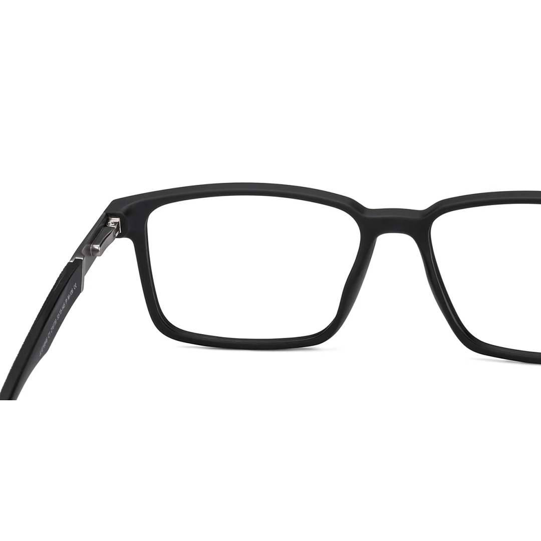 John Jacobs Black Full Rim Rectangle right side
