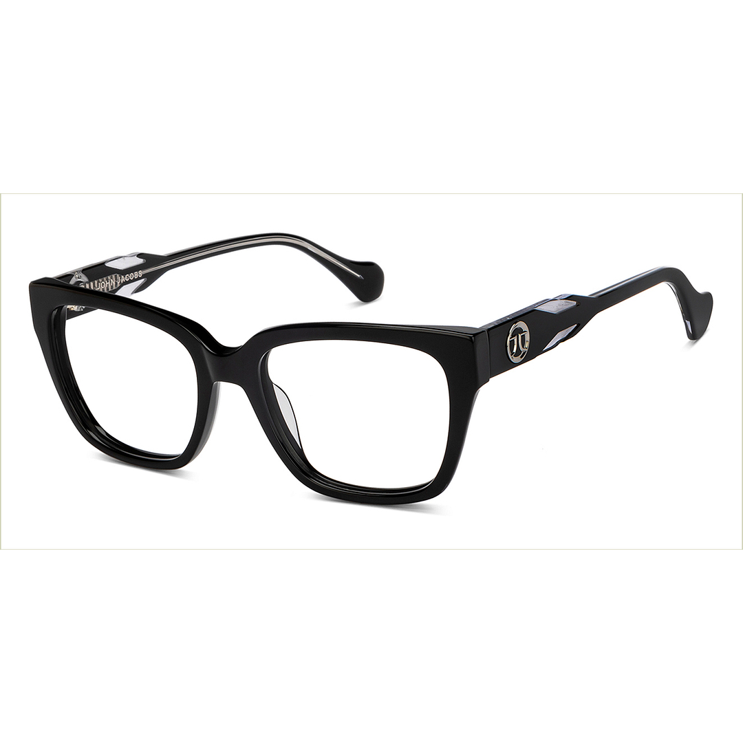 John Jacobs Black Full Rim Square right side