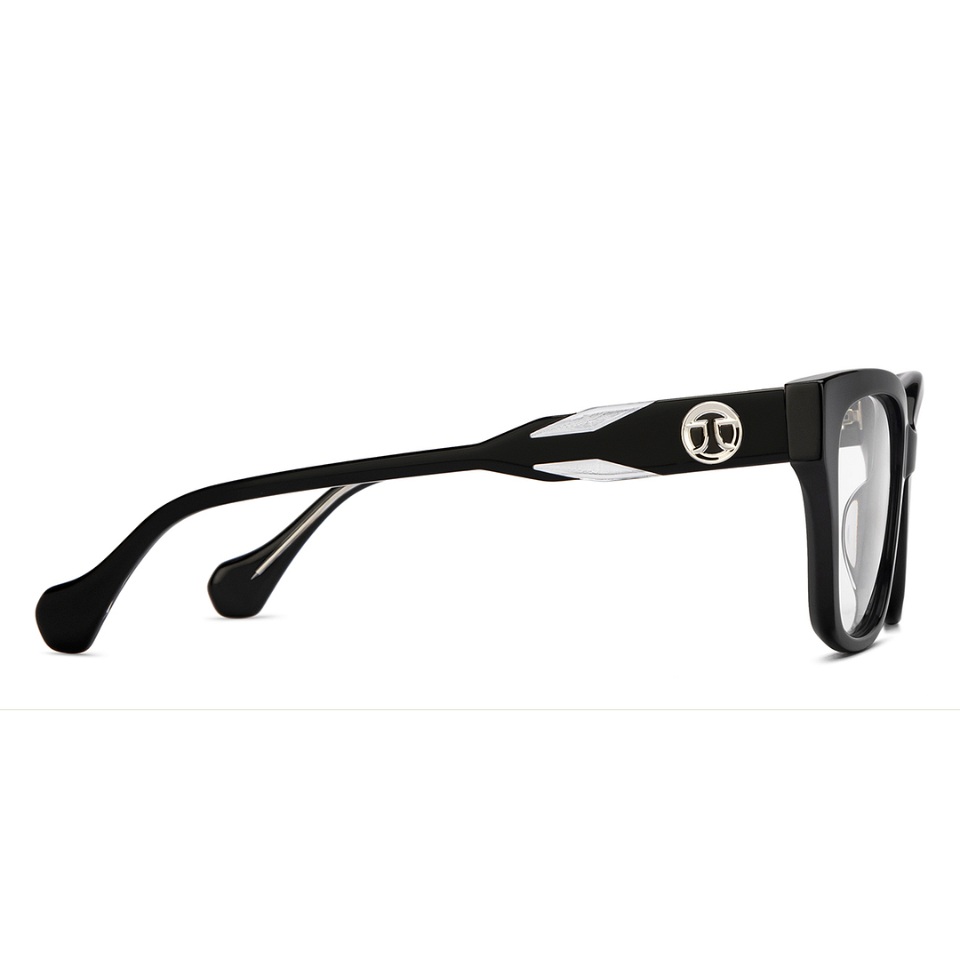 John Jacobs Black Full Rim Square left side