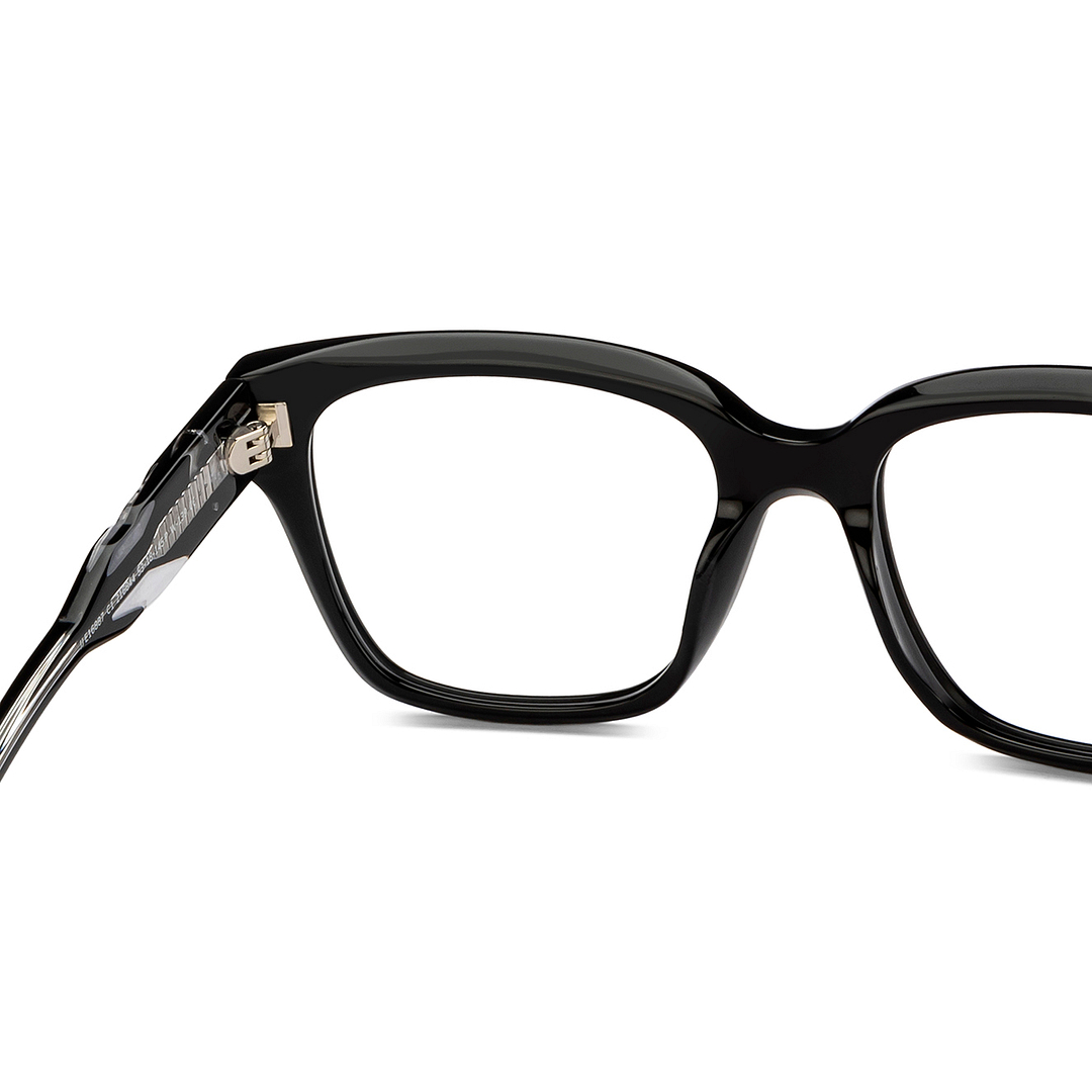 John Jacobs Black Full Rim Square right side