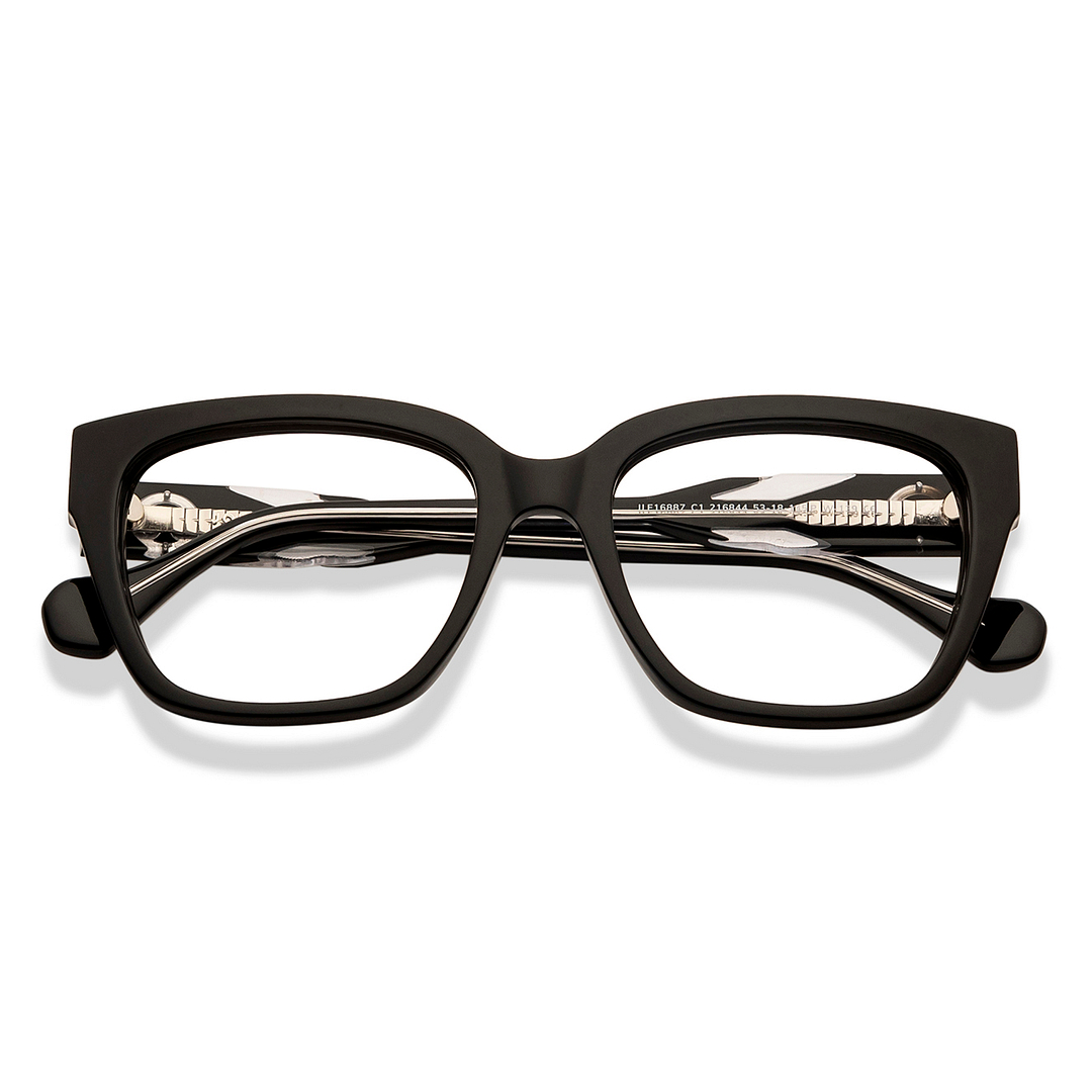 John Jacobs Black Full Rim Square left side