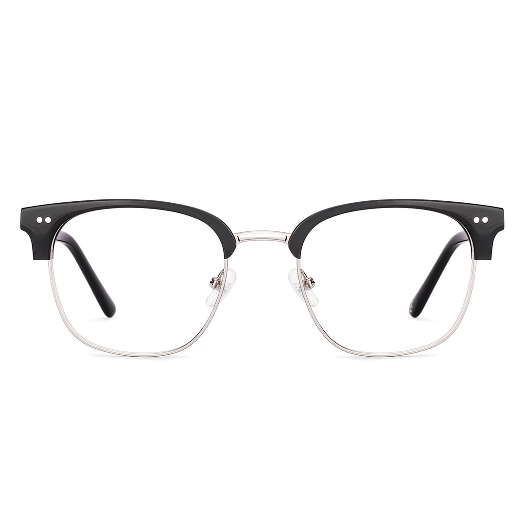 John Jacobs Dark Gunmetal Full Rim Clubmaster right side