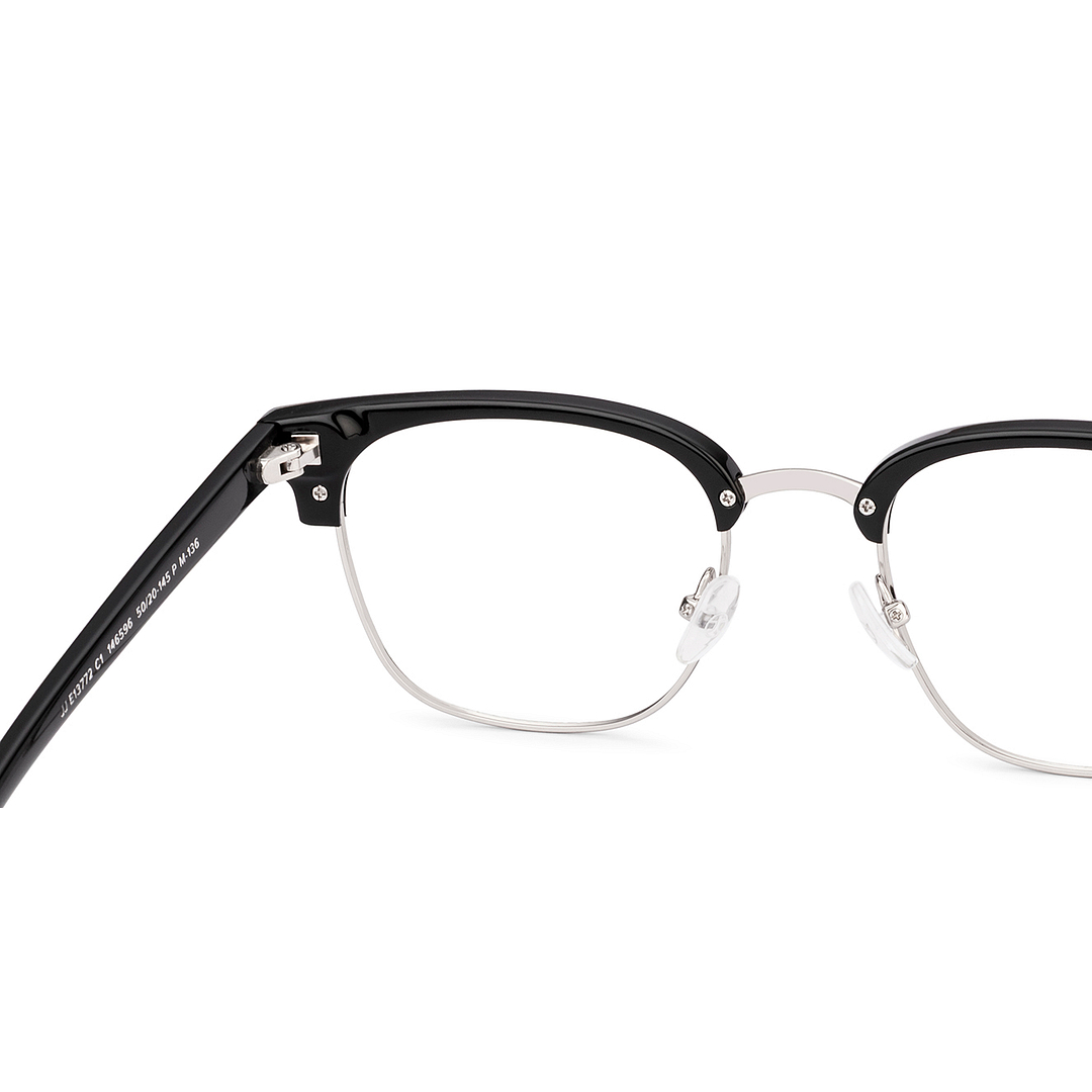 John Jacobs Dark Gunmetal Full Rim Clubmaster right side