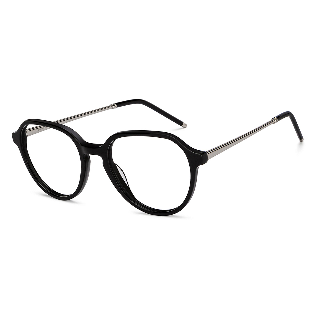 John Jacobs Online Black Full Rim Round right side