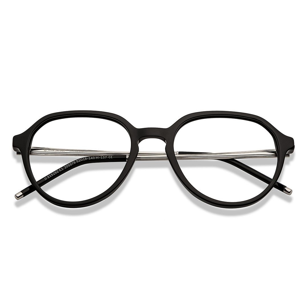 John Jacobs Online Black Full Rim Round left side