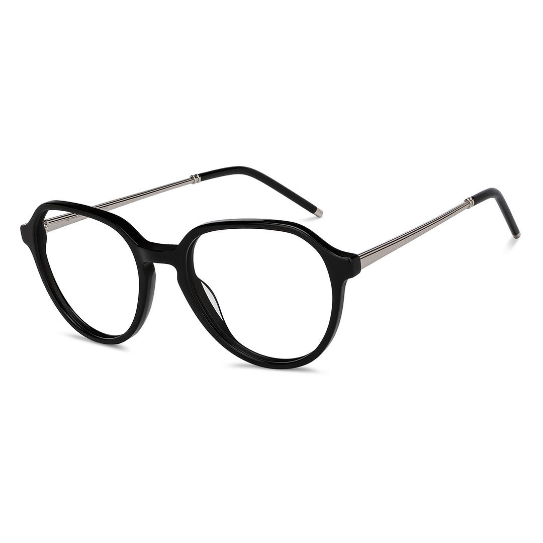 John Jacobs Online Black Full Rim Round right side