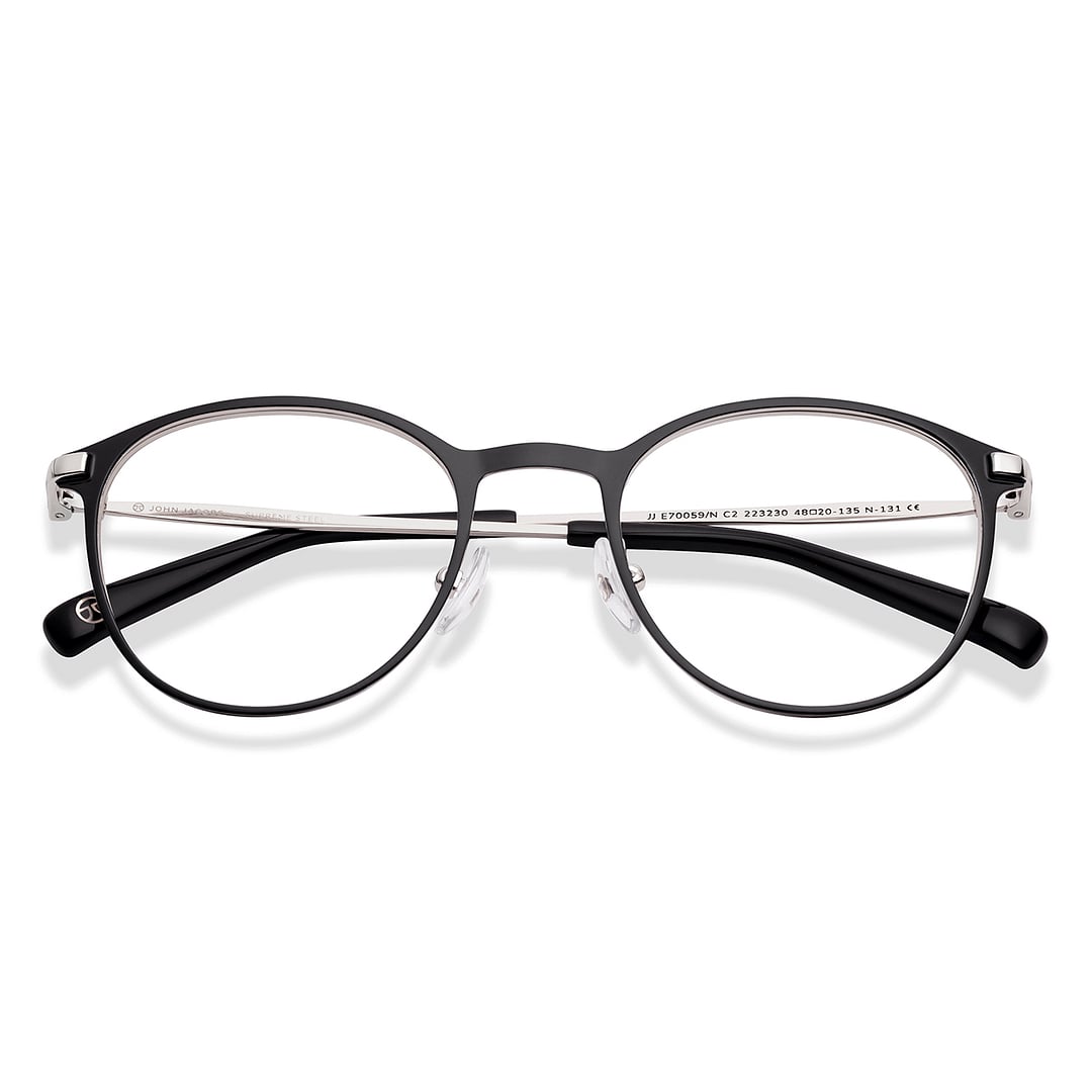 John Jacobs Dark Gunmetal Full Rim Round right side