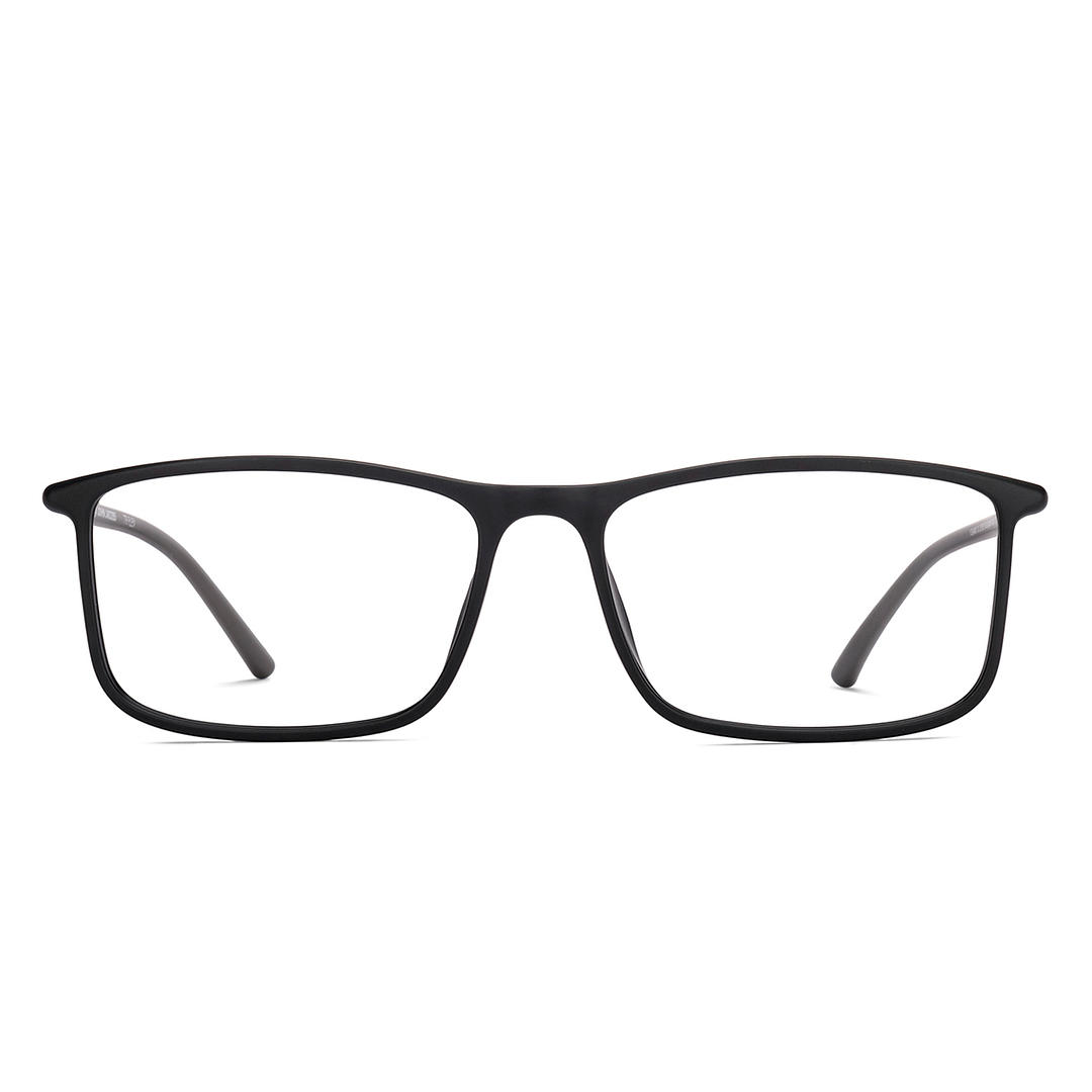 John Jacobs Black Full Rim Rectangle right side