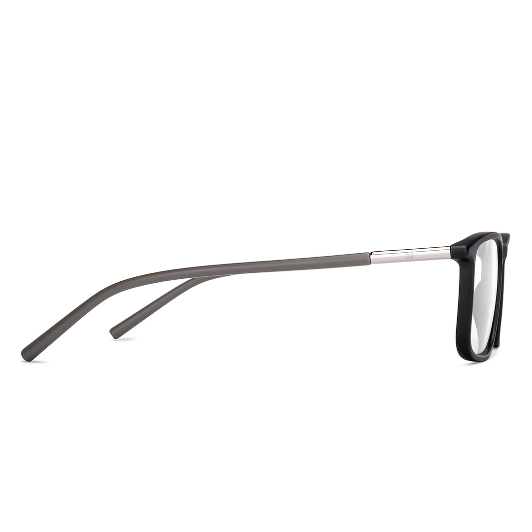 John Jacobs Black Full Rim Rectangle left side