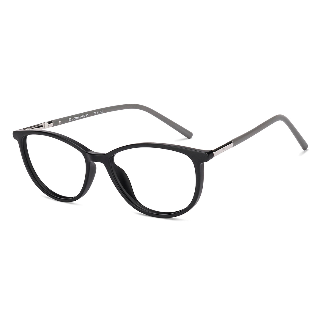 John Jacobs Black Full Rim Cat Eye right side
