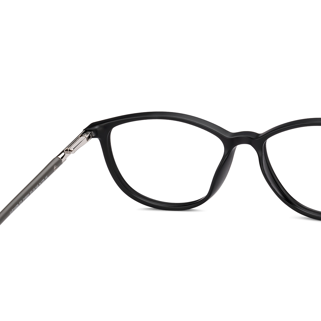 John Jacobs Black Full Rim Cat Eye right side