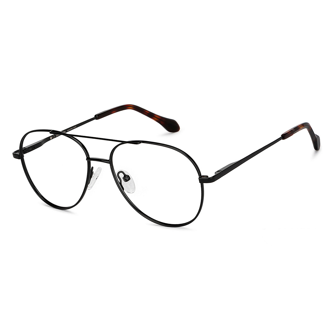 John Jacobs Online Black Full Rim Aviator left side