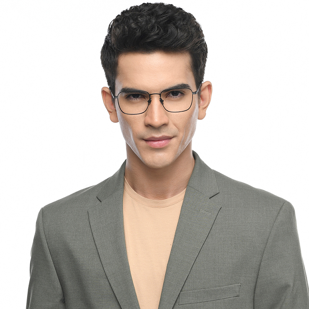 John Jacobs Black Full Rim Square right side