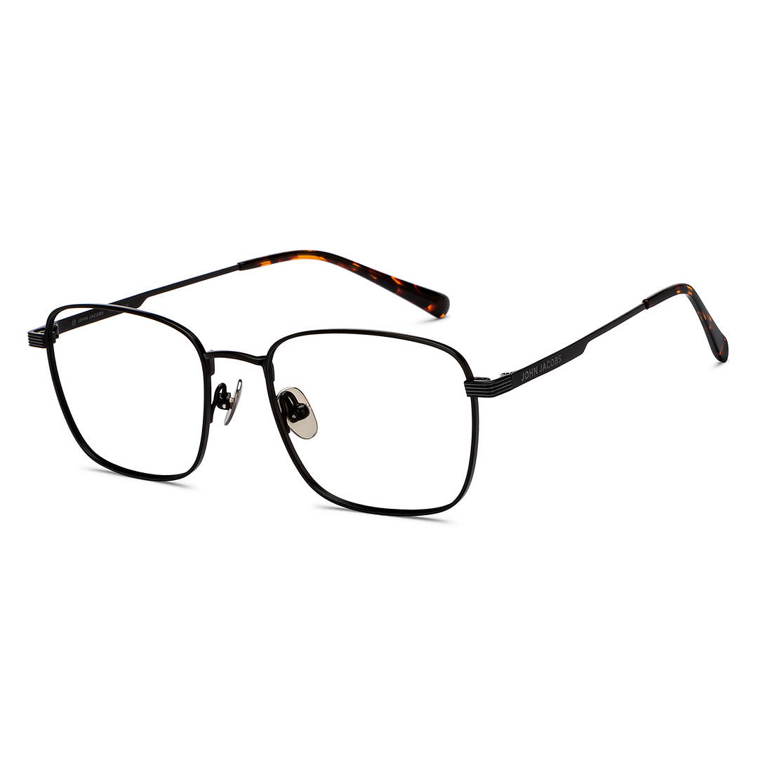 John Jacobs Black Full Rim Square right side