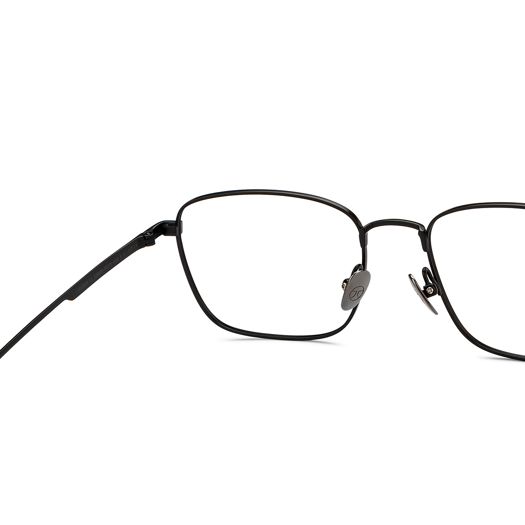 John Jacobs Black Full Rim Square right side