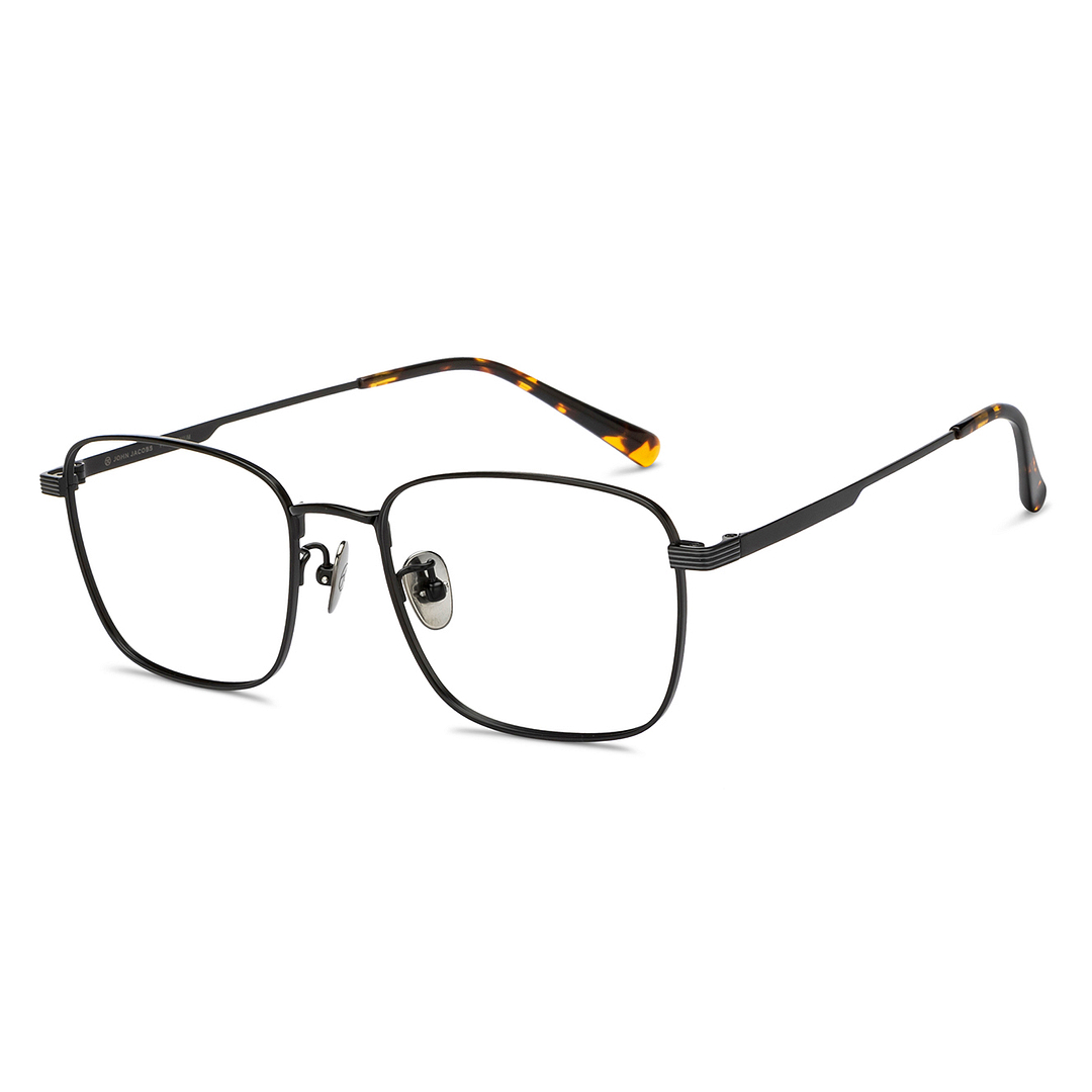 John Jacobs Black Full Rim Square left side