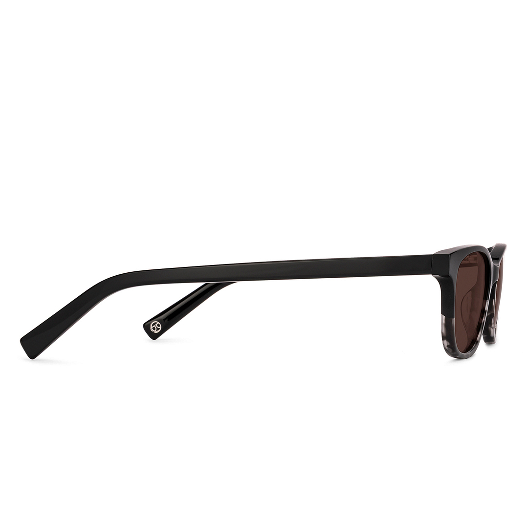 John Jacobs Black Full Rim Rectangle left side