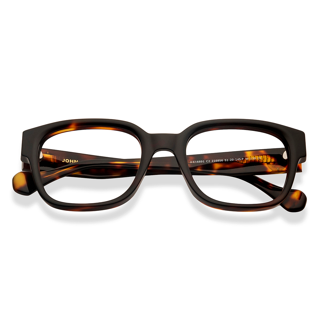 John Jacobs Black Full Rim Square left side